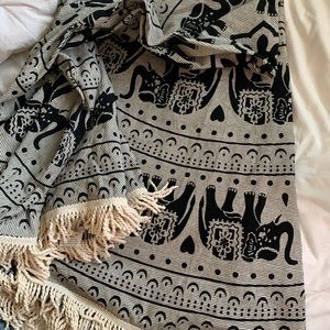 Tassled Elephant Mandala Tapestry